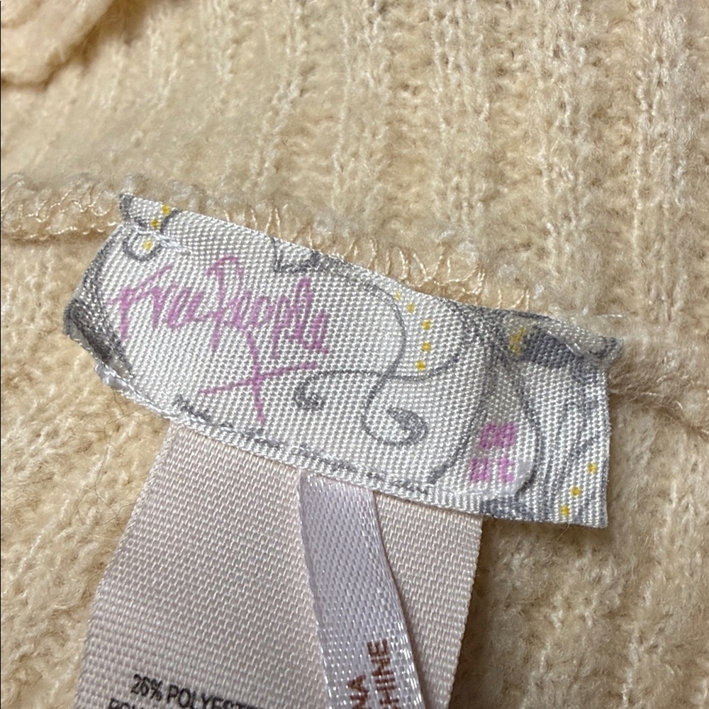 Free People Cream Hooded Knit Wrap Scarf - Picture 3 of 9